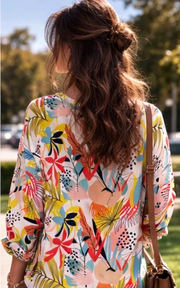 Tropical Print Top