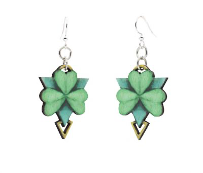 Geometric Shamrock Earrings