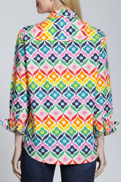 Mod Flowers Boyfriend Shirt