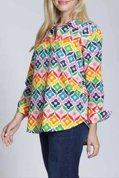 Mod Flowers Boyfriend Shirt