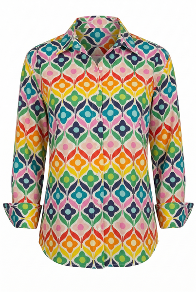 Mod Flowers Boyfriend Shirt
