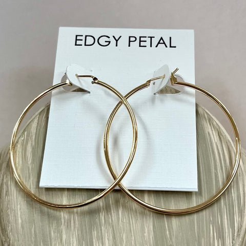 Large Gold Hoop Earrings