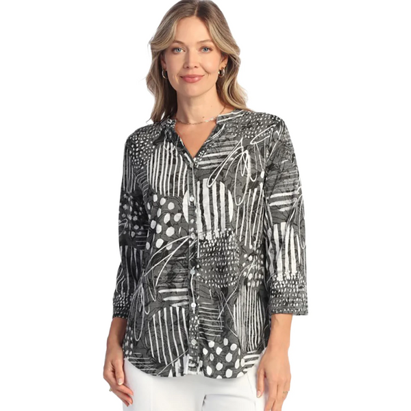 Zippy Button Down Top