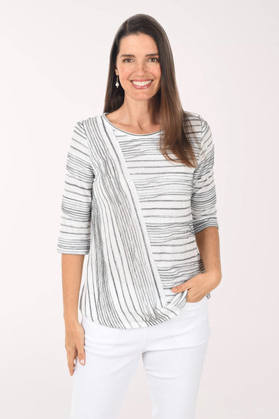 Scatter Stripe Blurred Top