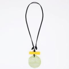 Lime Palms Statement Necklace