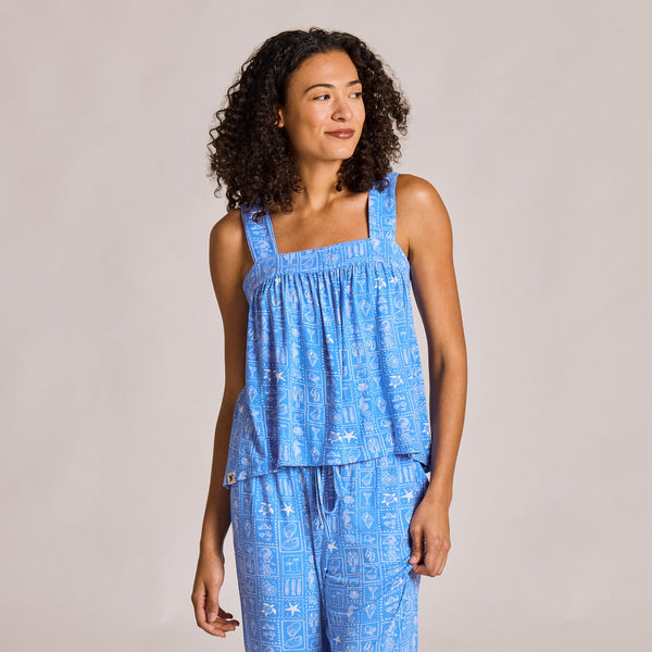 Coastal Stamp Sleep Top