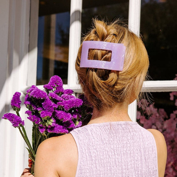 Lavendar Rectangular Flat Clip