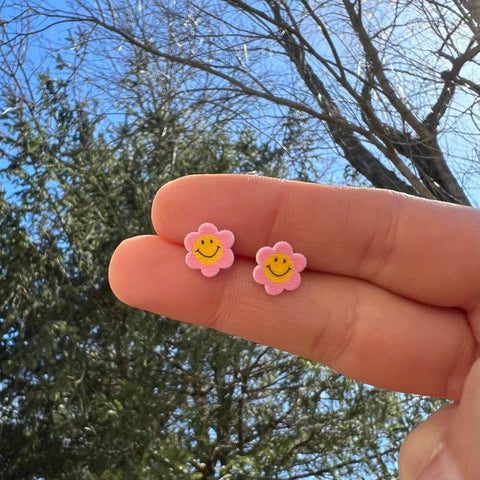 Be Happy Flower Earrings
