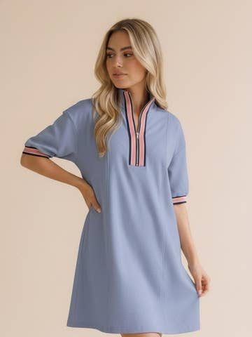 Half Zip French Terry Dress