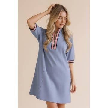 Half Zip French Terry Dress