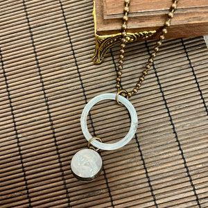 Lucite Ring Necklace