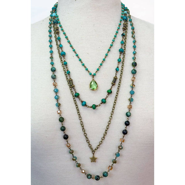 Santorini Blue/Green Necklace