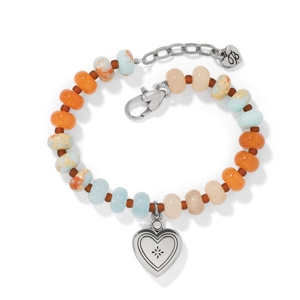 Mosaic Heart Bead Bracelet