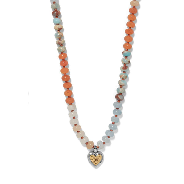 Mosaic Heart Bead Necklace