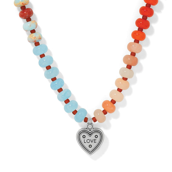 Mosaic Heart Bead Necklace