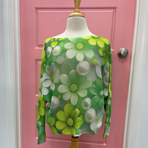 Green Floral Top