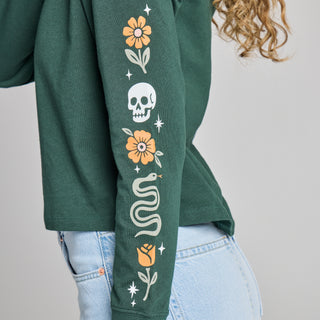 Skull & Snake Floral Top