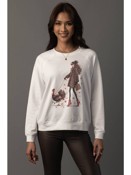 Girl Walking Turkey Sweatshirt