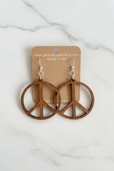 Large Peace Earrings