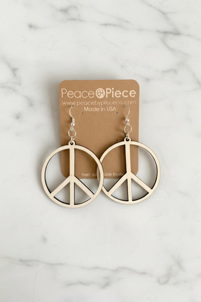Large Peace Earrings