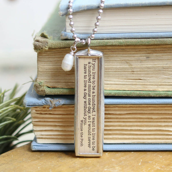 Live Without You Pooh Necklace