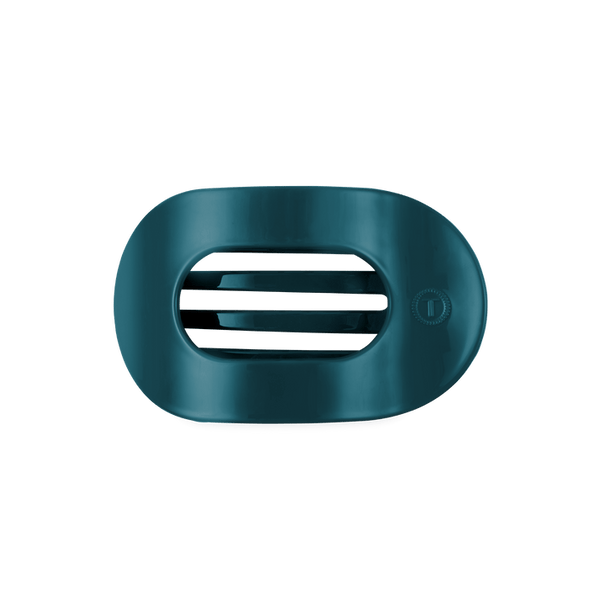 Teal With It Round Flat Clip
