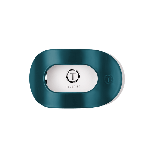 Teal With It Round Flat Clip