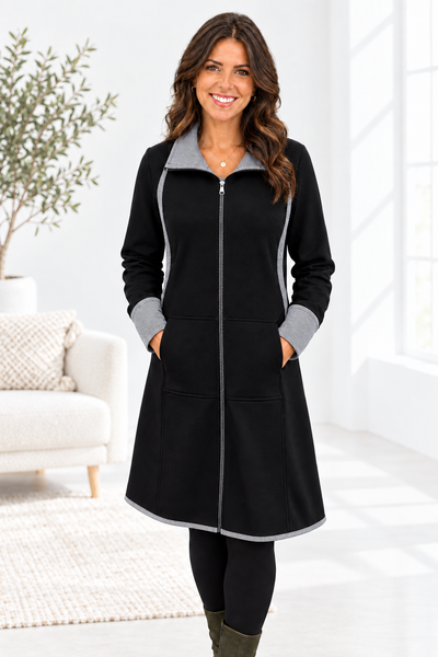 Reversible Long Black Jacket
