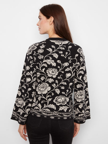 Crew Neck Jacquard Sweater