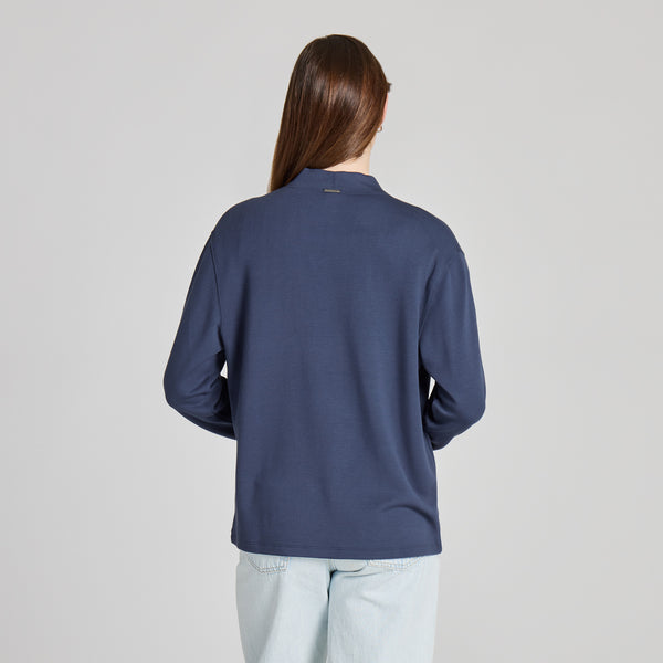 Open Cardigan Ink Blue