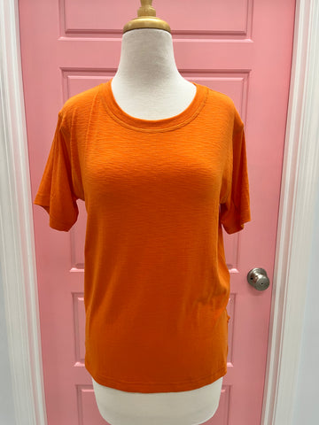 Crew Neck Orange Top