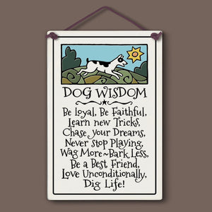 Dog Wisdom Clay Tile
