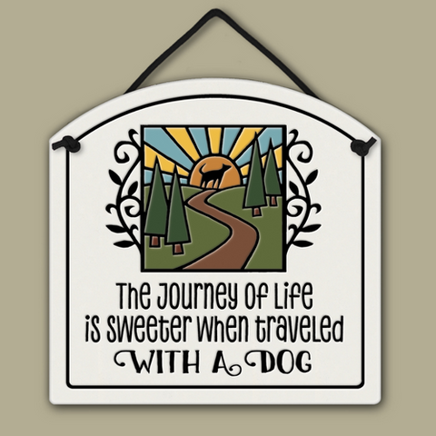 Journey Dog Clay Tile