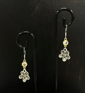 Flower 2 Tone Earrings