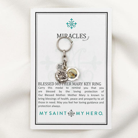Blessed Mother Mary Key Ring