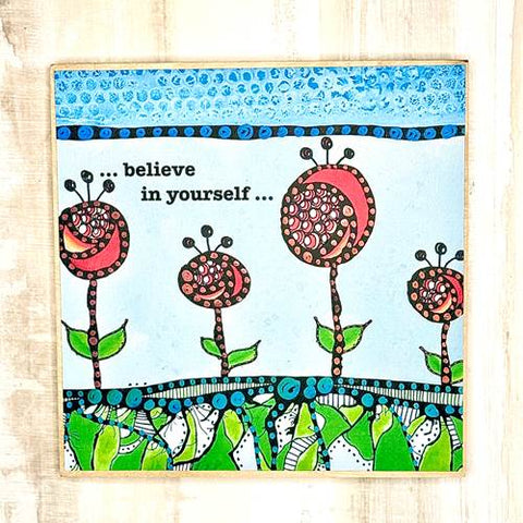 Positive Poppies Plaque