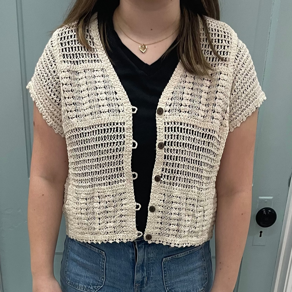 Cropped Cardigan Ivory