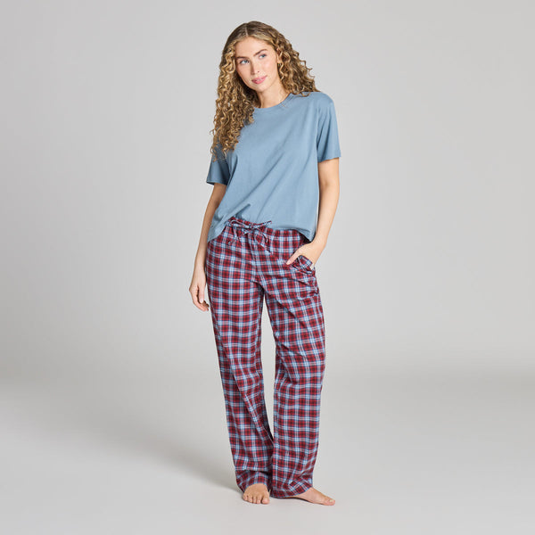 Deep Burgundy Plaid Pants
