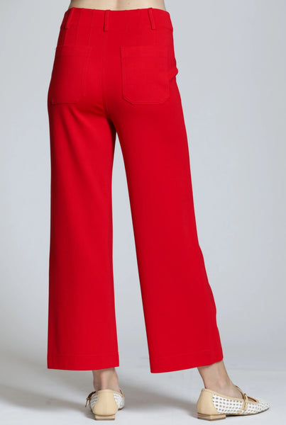Red Cropped Pants