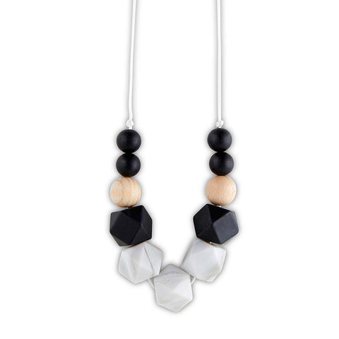 Black Marble Silicone Necklace