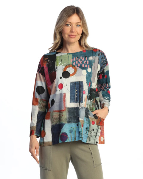 Pampas Accent Seam Pocket Top