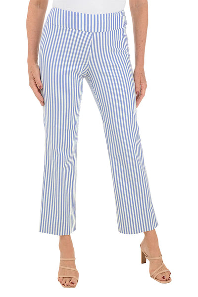 Indigo Striped Side Slit Pant