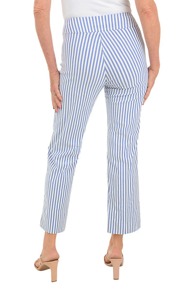 Indigo Striped Side Slit Pant