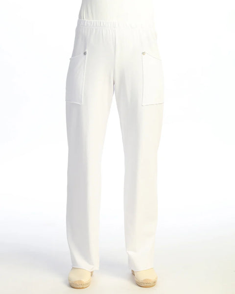 Patch Pocket Pants White