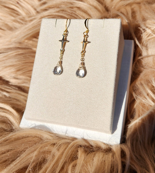 Golden Cross Earrings