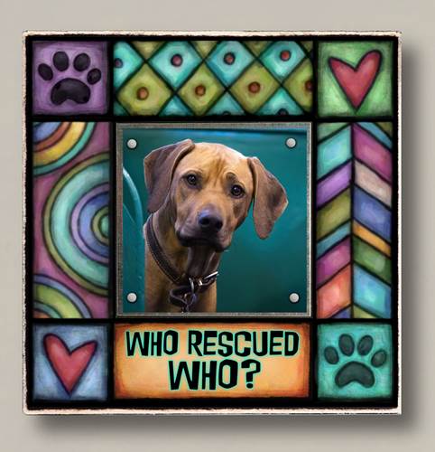 Who Rescued Who Wood Frame