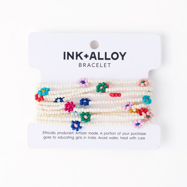 Multi Flower Beaded Bracelet