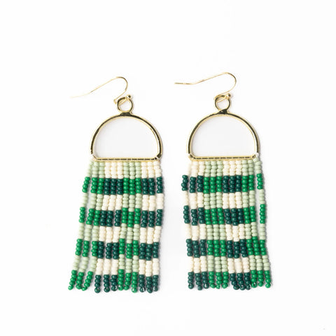 Allison Gingham Green Earrings