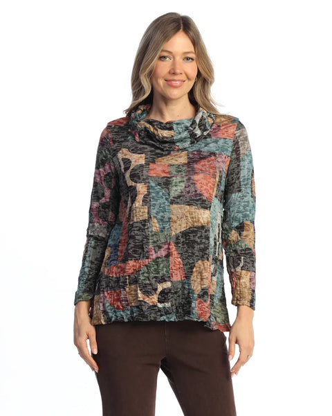 Tessa Crushed Cowl Neck Top