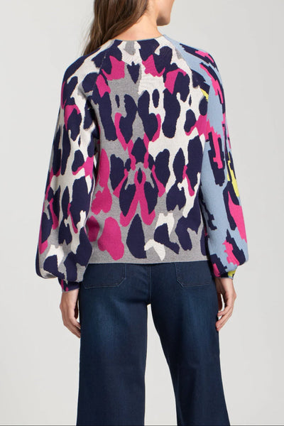 Navy Multi Funnel Neck Sweater